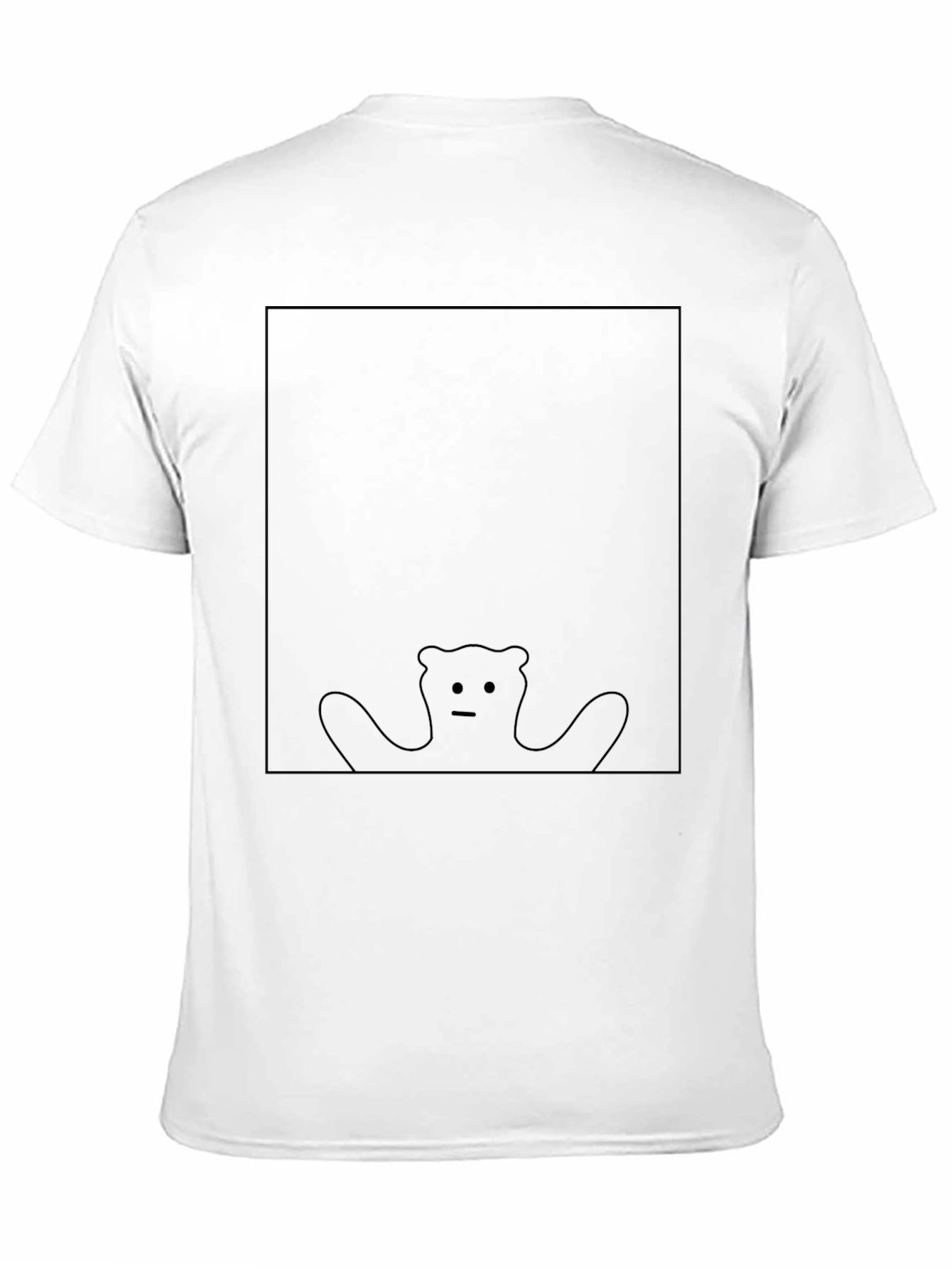 Abstract Bear Graphic Tee - Black