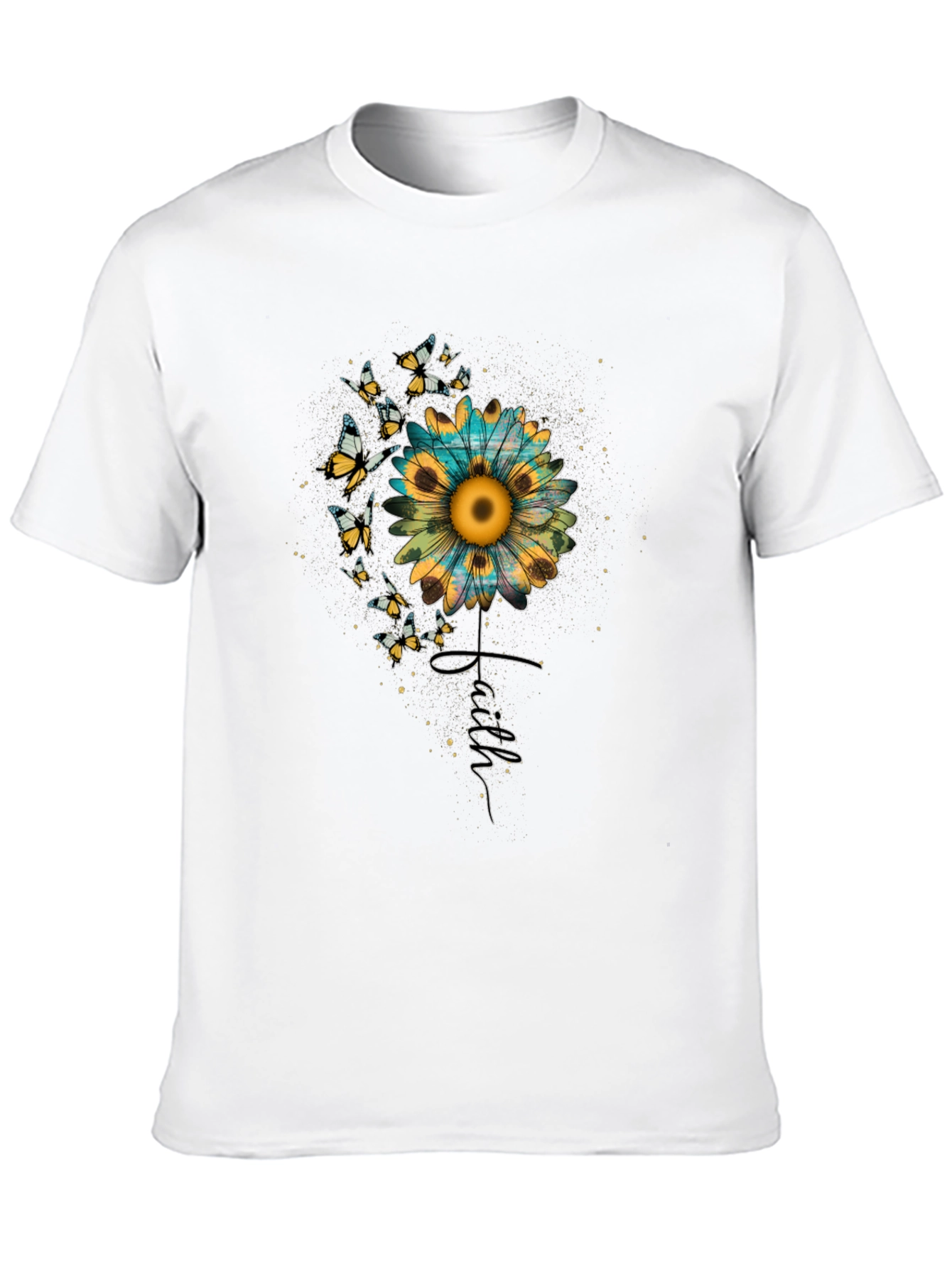 Sunflower Faith Butterfly Graphic Tee