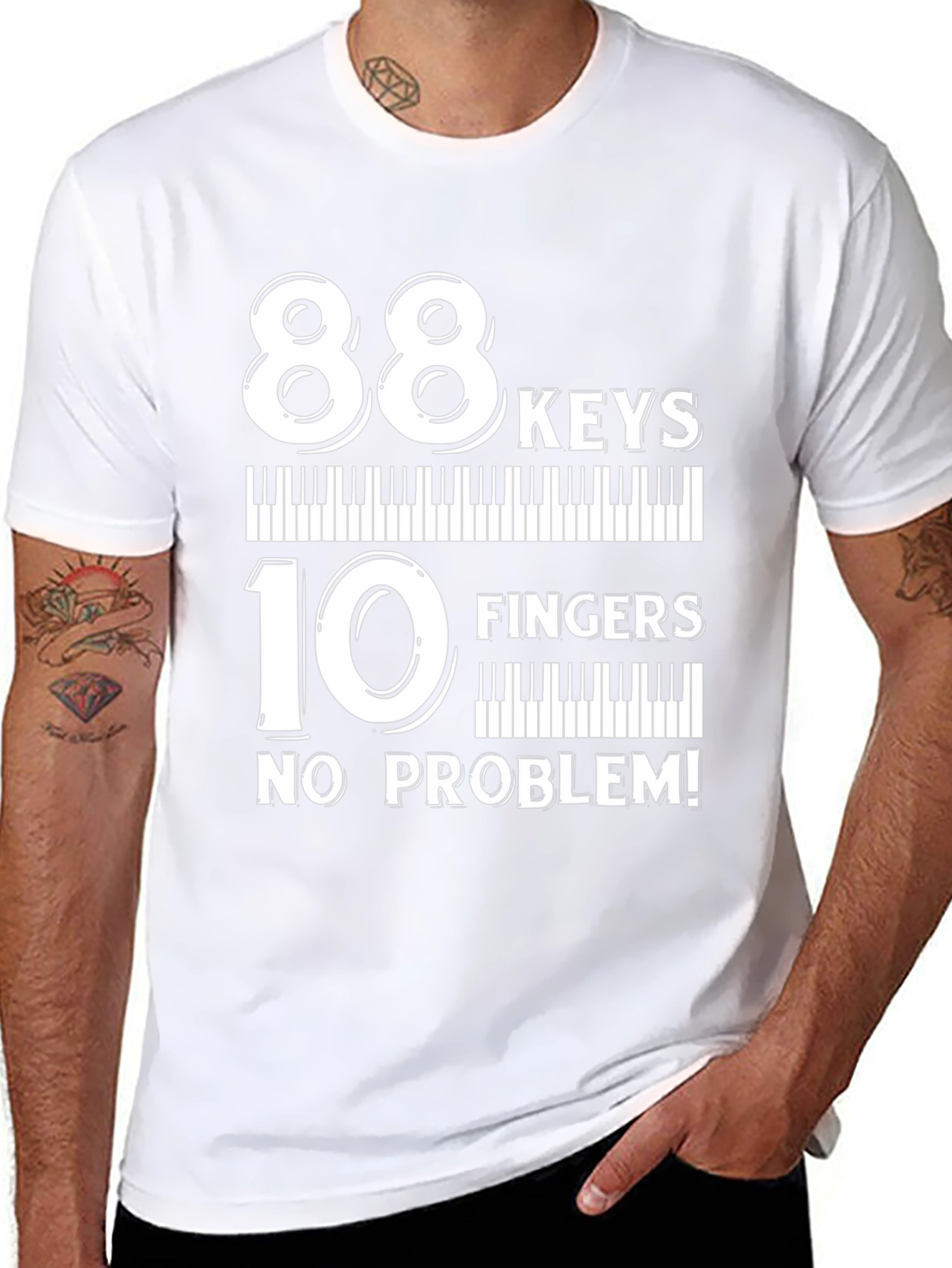 88 Keys 10 Fingers No Problem T-Shirt