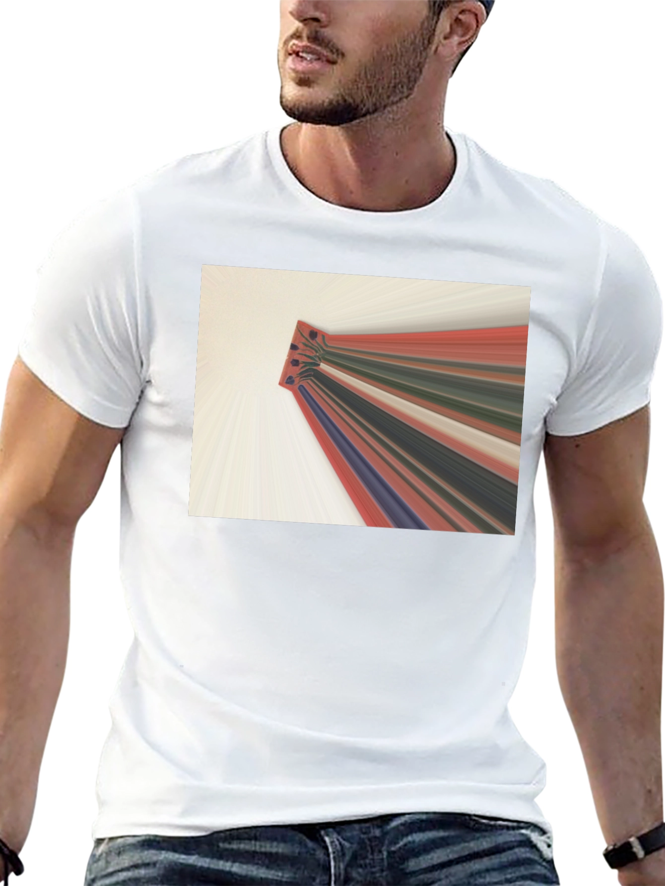 Abstract Graphic Tee - Black