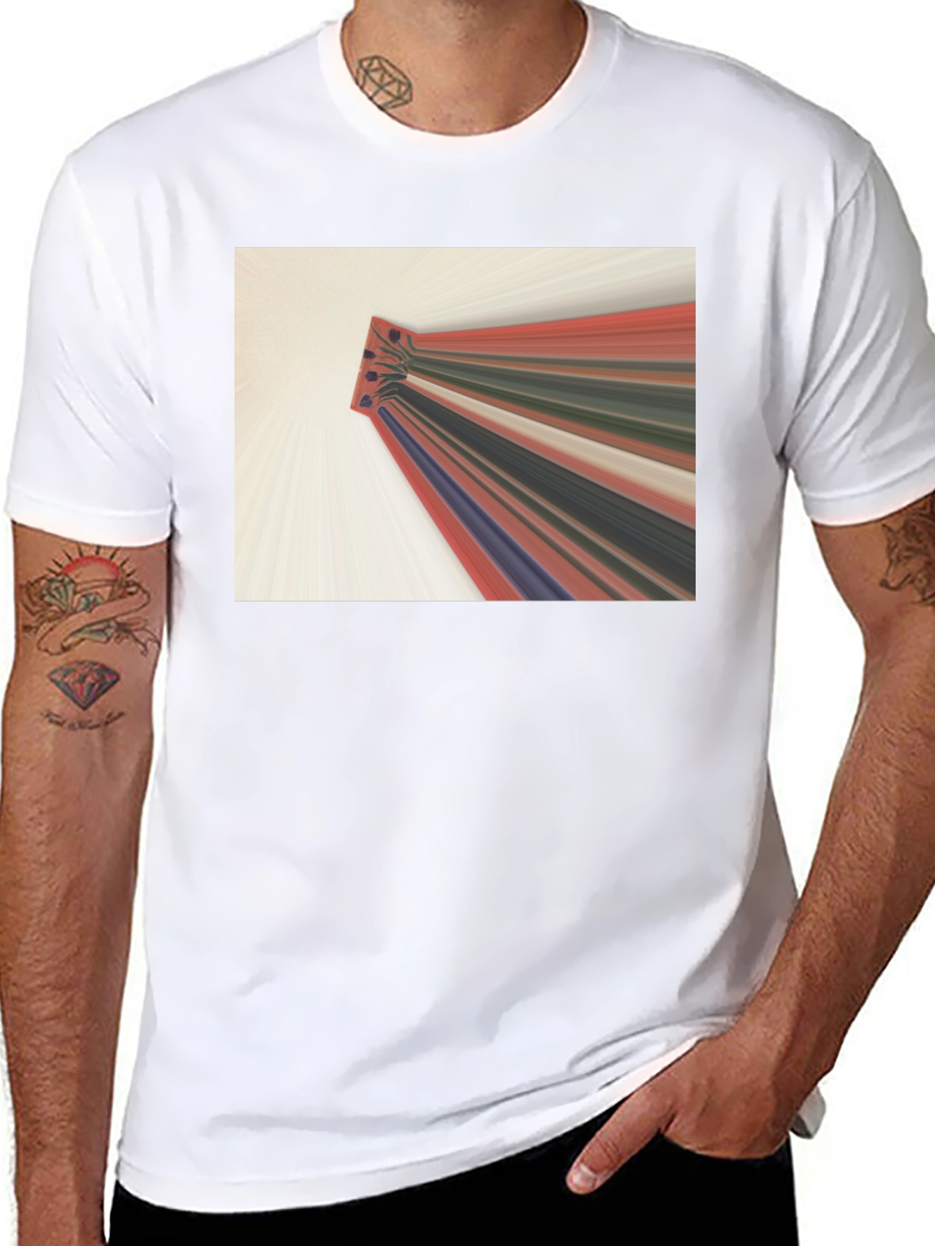 Abstract Graphic Tee - Black