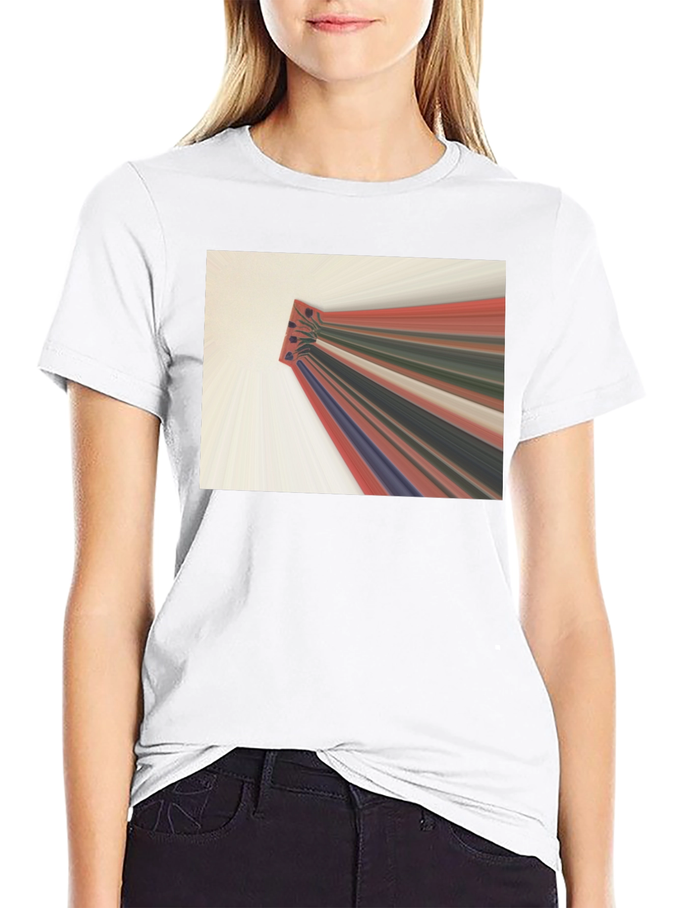 Abstract Graphic Tee - Black