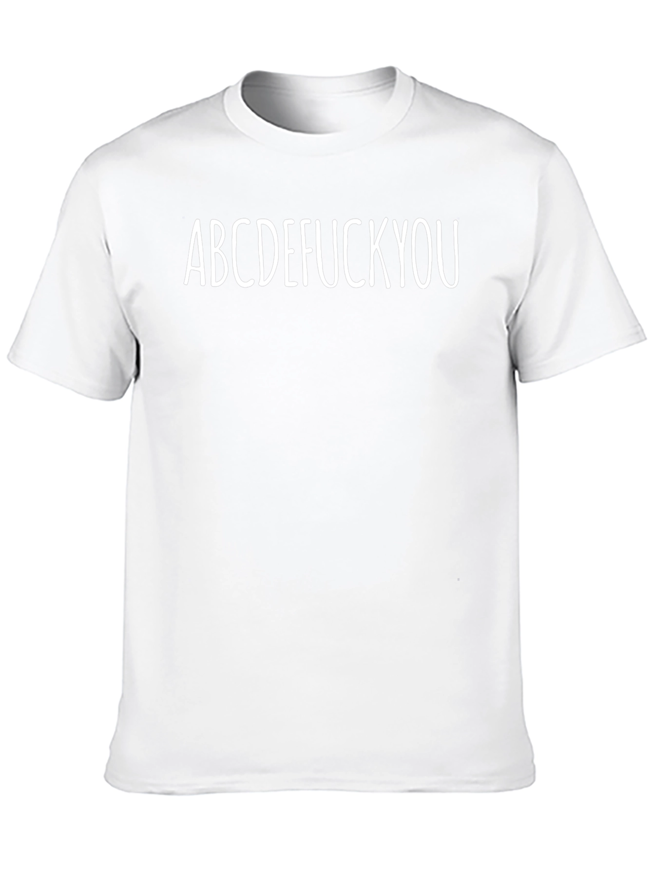 ABCDEFUCK YOU Black Graphic T-Shirt