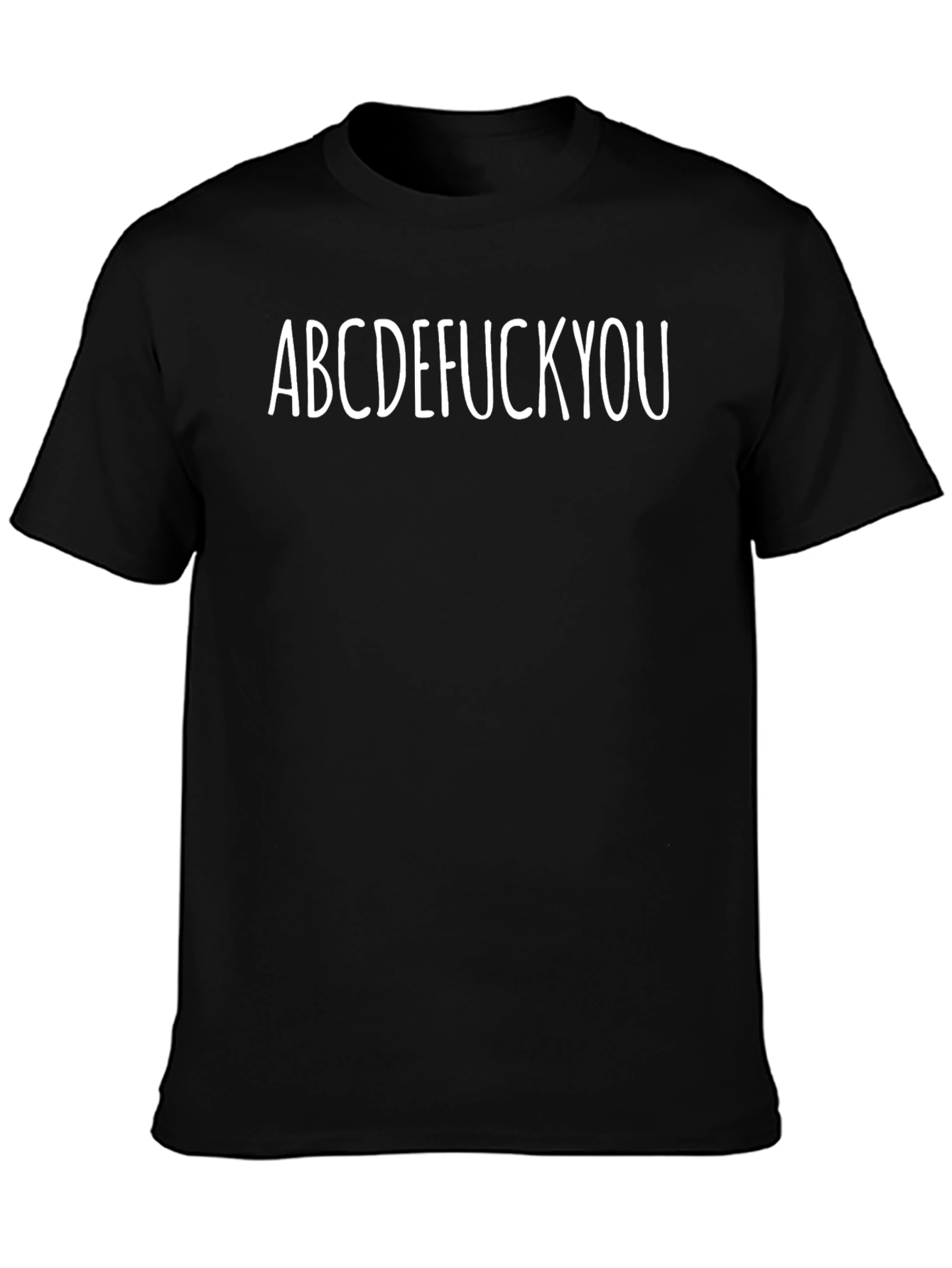 ABCDEFUCK YOU Black Graphic T-Shirt