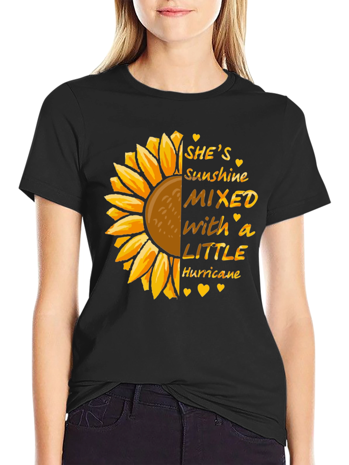 Sunshine Hurricane Sunflower Graphic Tee