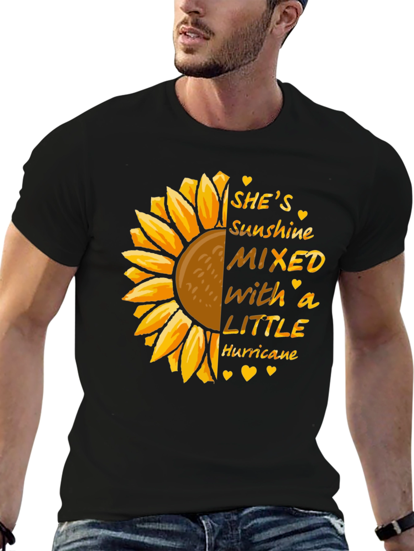 Sunshine Hurricane Sunflower Graphic Tee