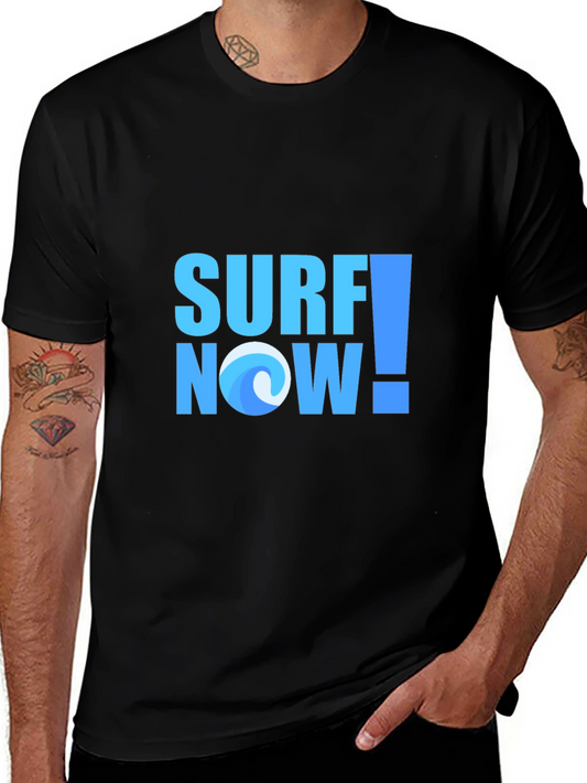 Surf Now Graphic Tee - Mens Black T-Shirt