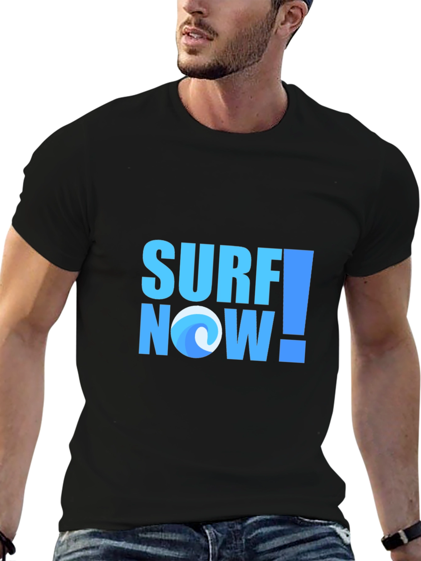 Surf Now Graphic Tee - Mens Black T-Shirt