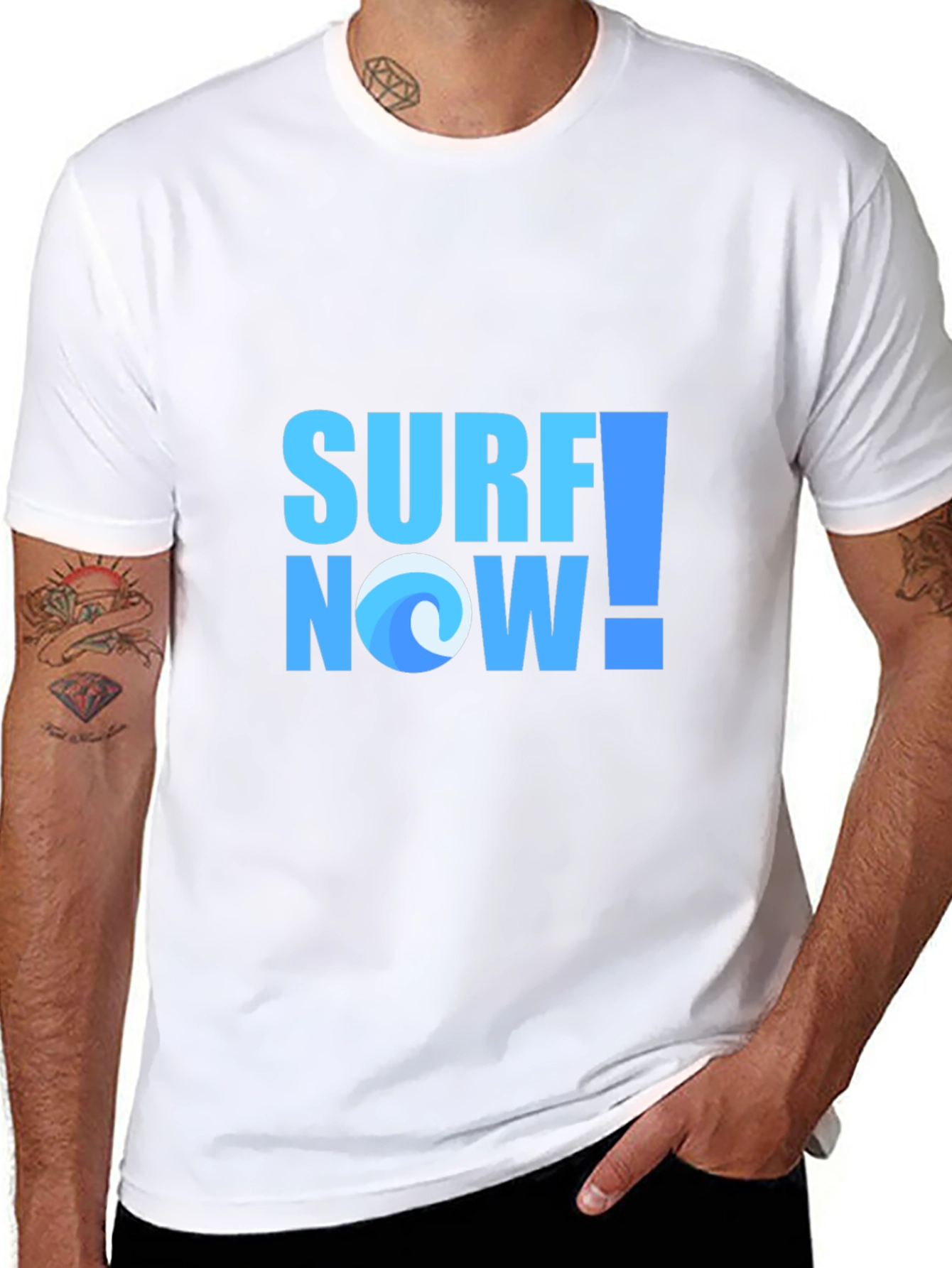 Surf Now Graphic Tee - Mens Black T-Shirt