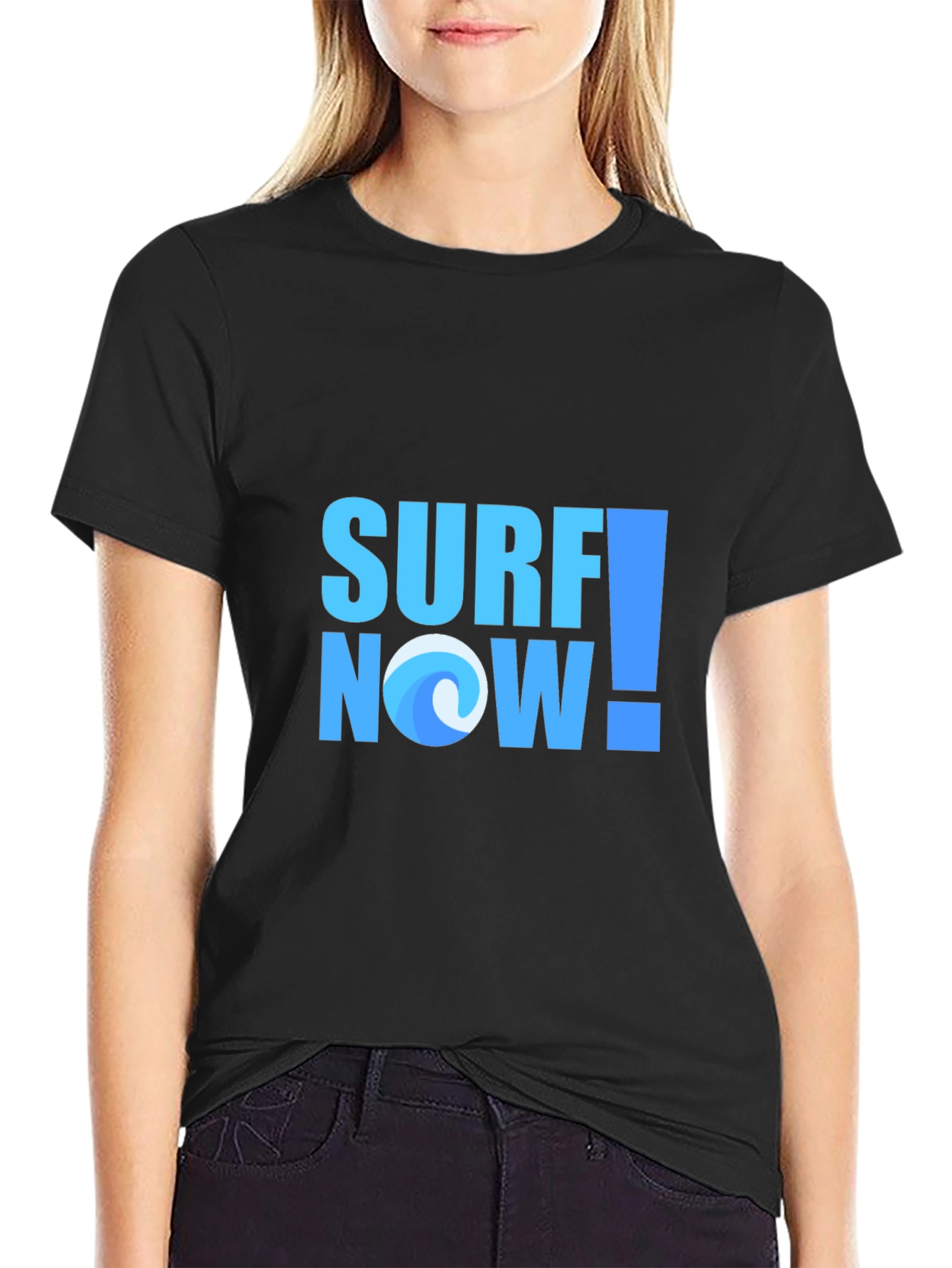 Surf Now Graphic Tee - Mens Black T-Shirt