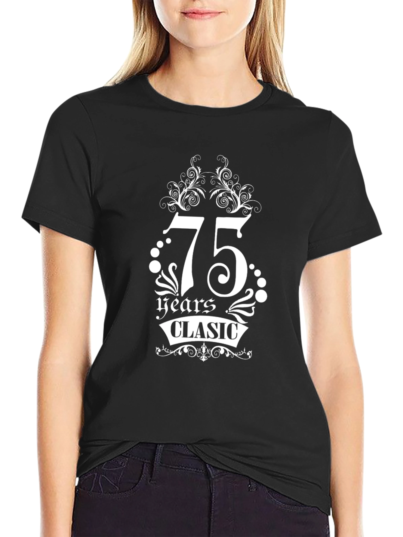 75 Years Classic Black T-Shirt