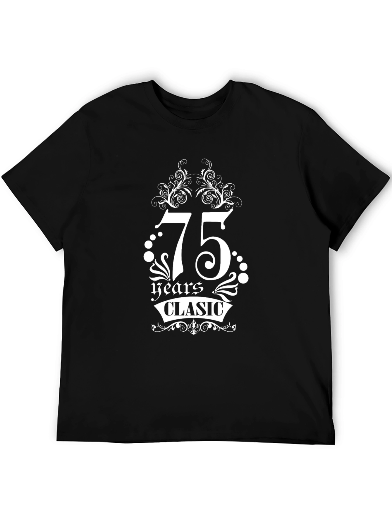75 Years Classic Black T-Shirt