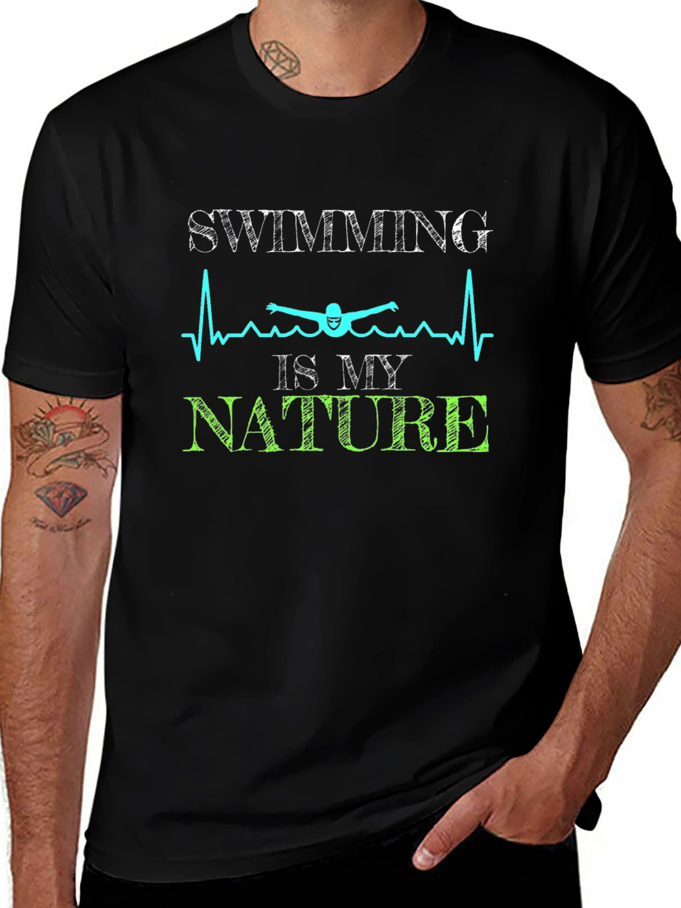 Swimming is My Nature T-Shirt - Unique Design