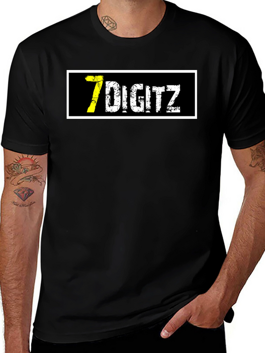 7 Digitz Graphic T-Shirt - Black