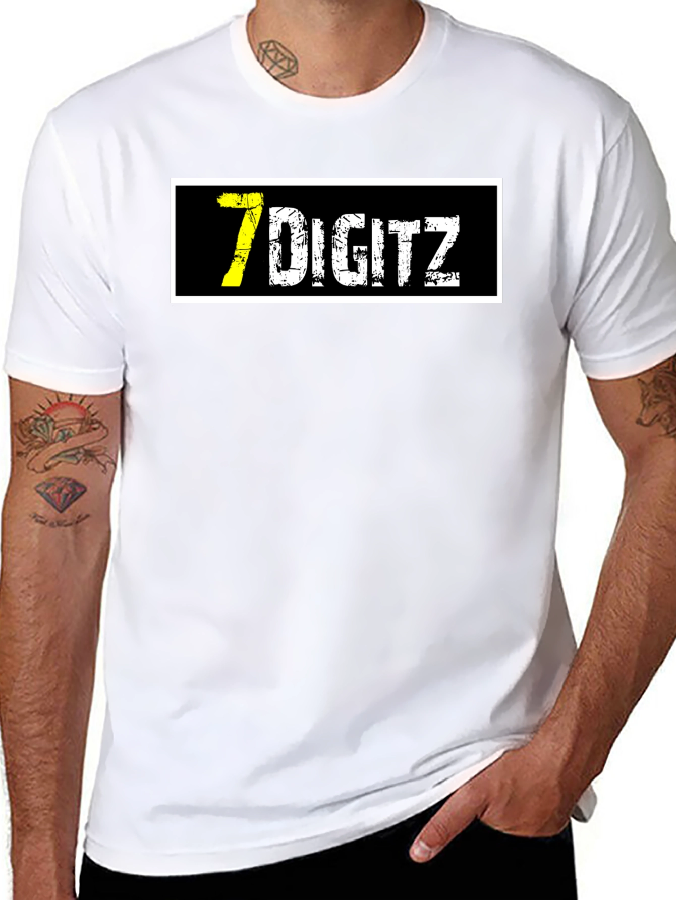7 Digitz Graphic T-Shirt - Black