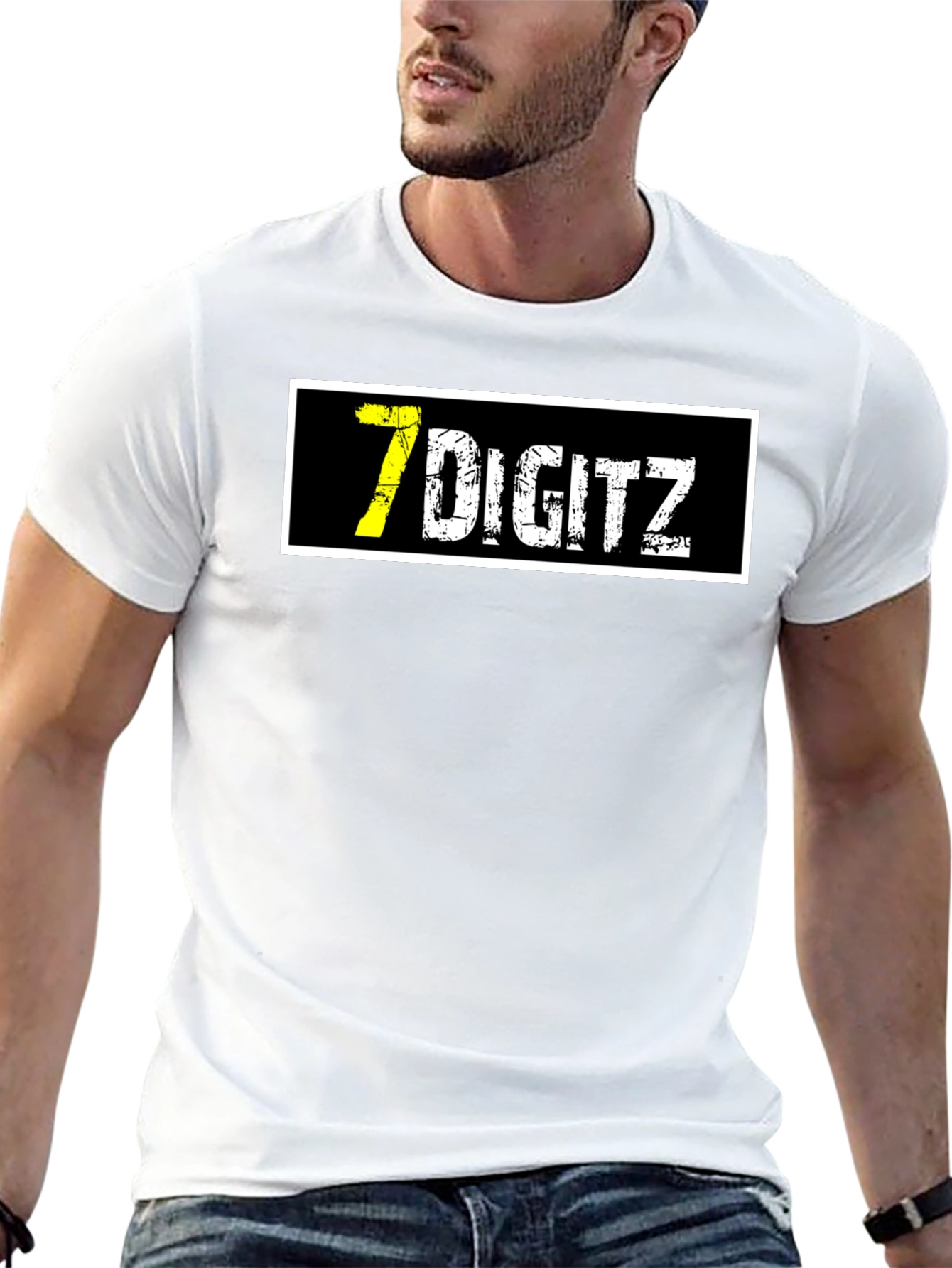7 Digitz Graphic T-Shirt - Black