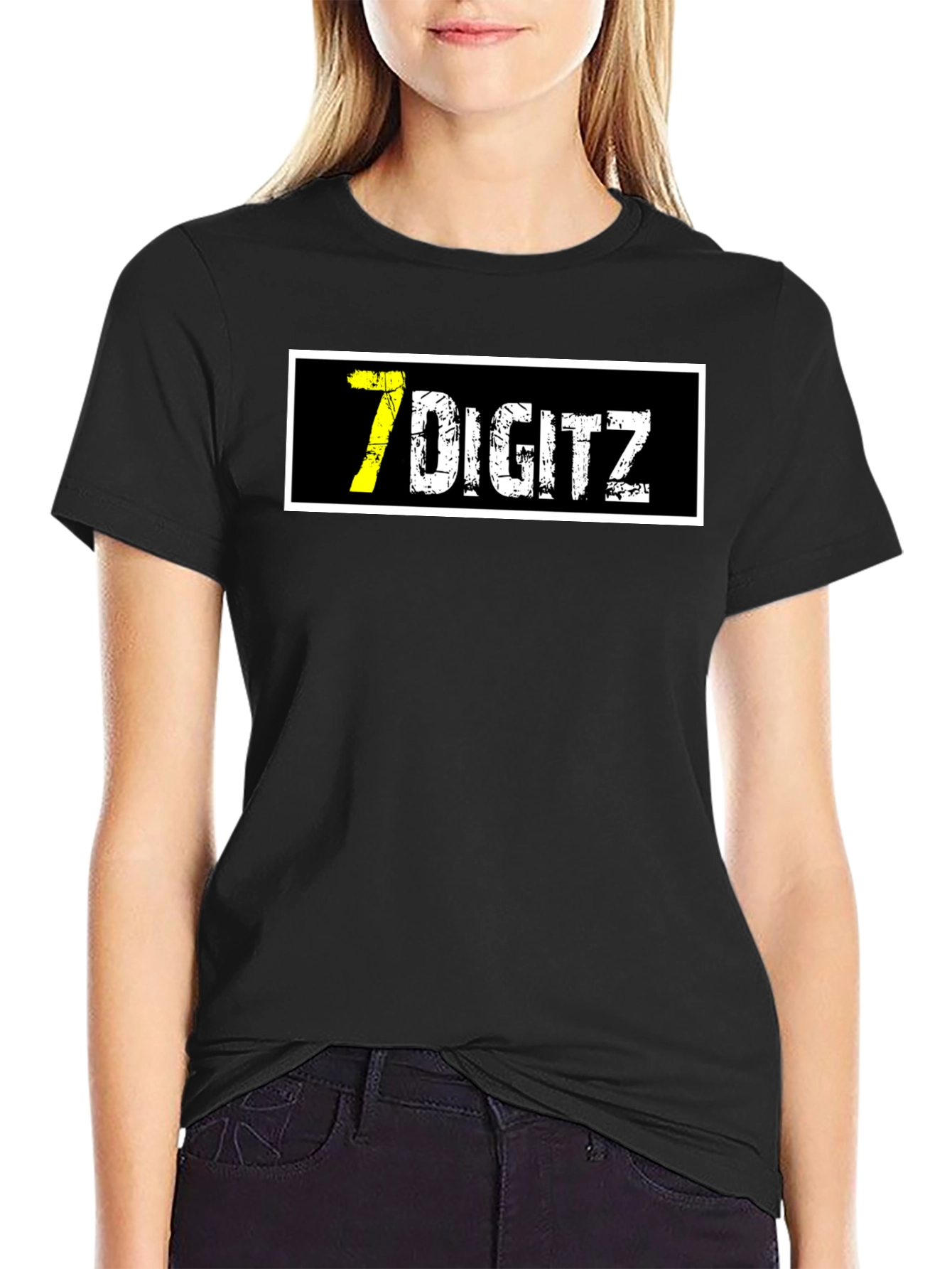 7 Digitz Graphic T-Shirt - Black