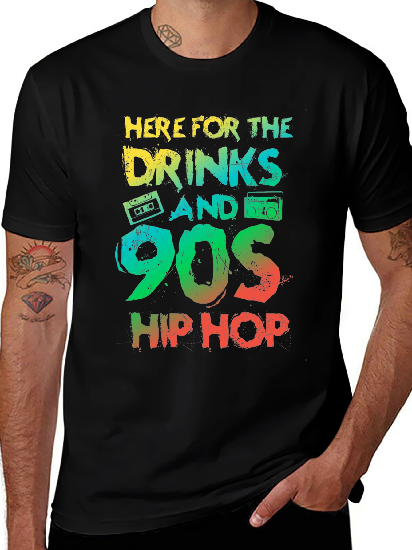 90s Hip Hop Drinks Graphic Tee