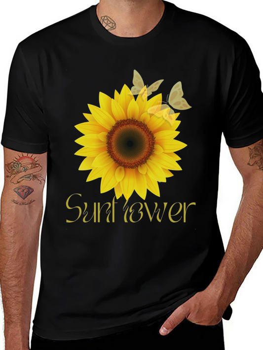 Sunflower Graphic Tee - Stylish Black T-Shirt