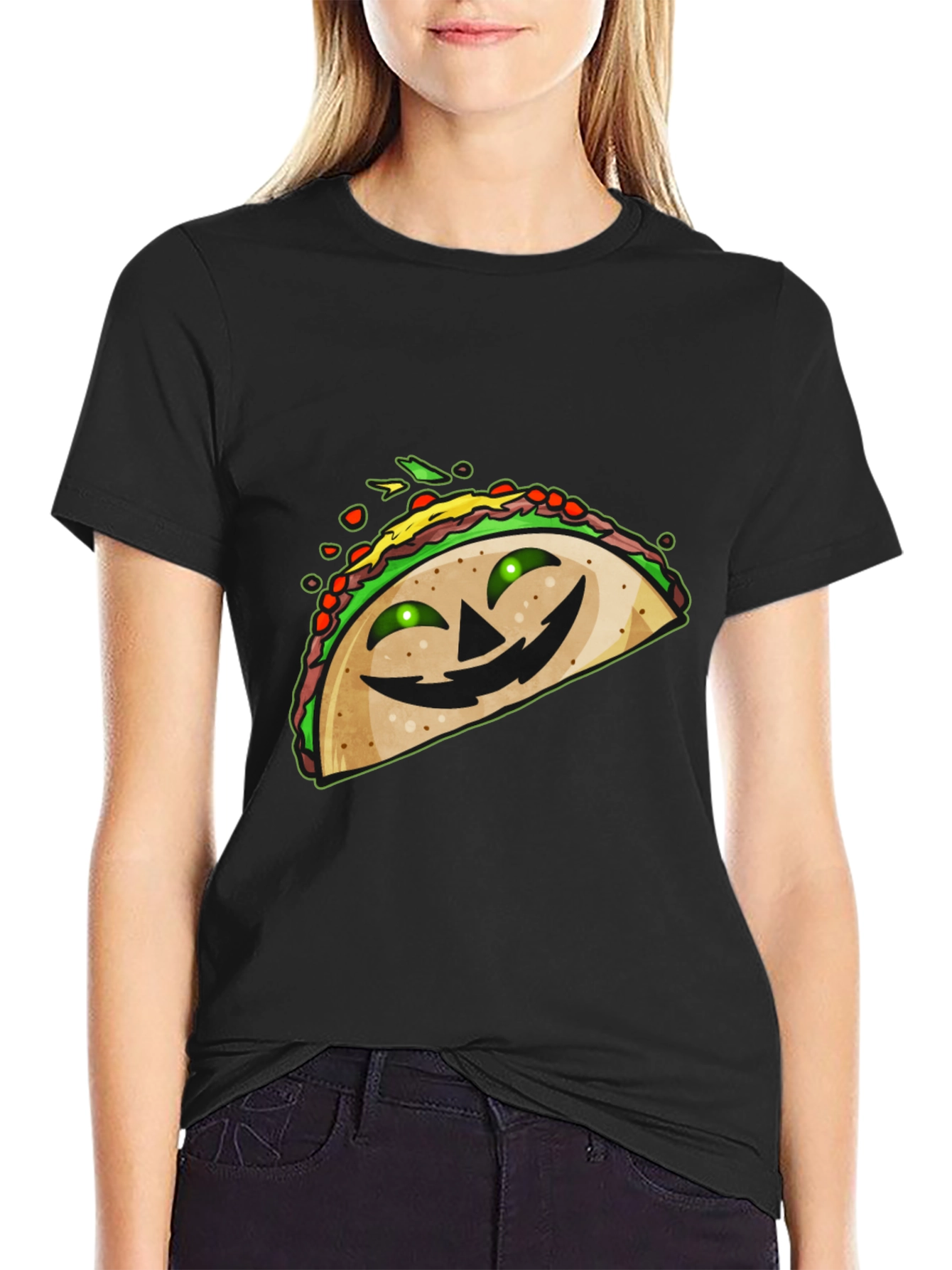 Taco Jack-o-Lantern Funny Halloween T-Shirt