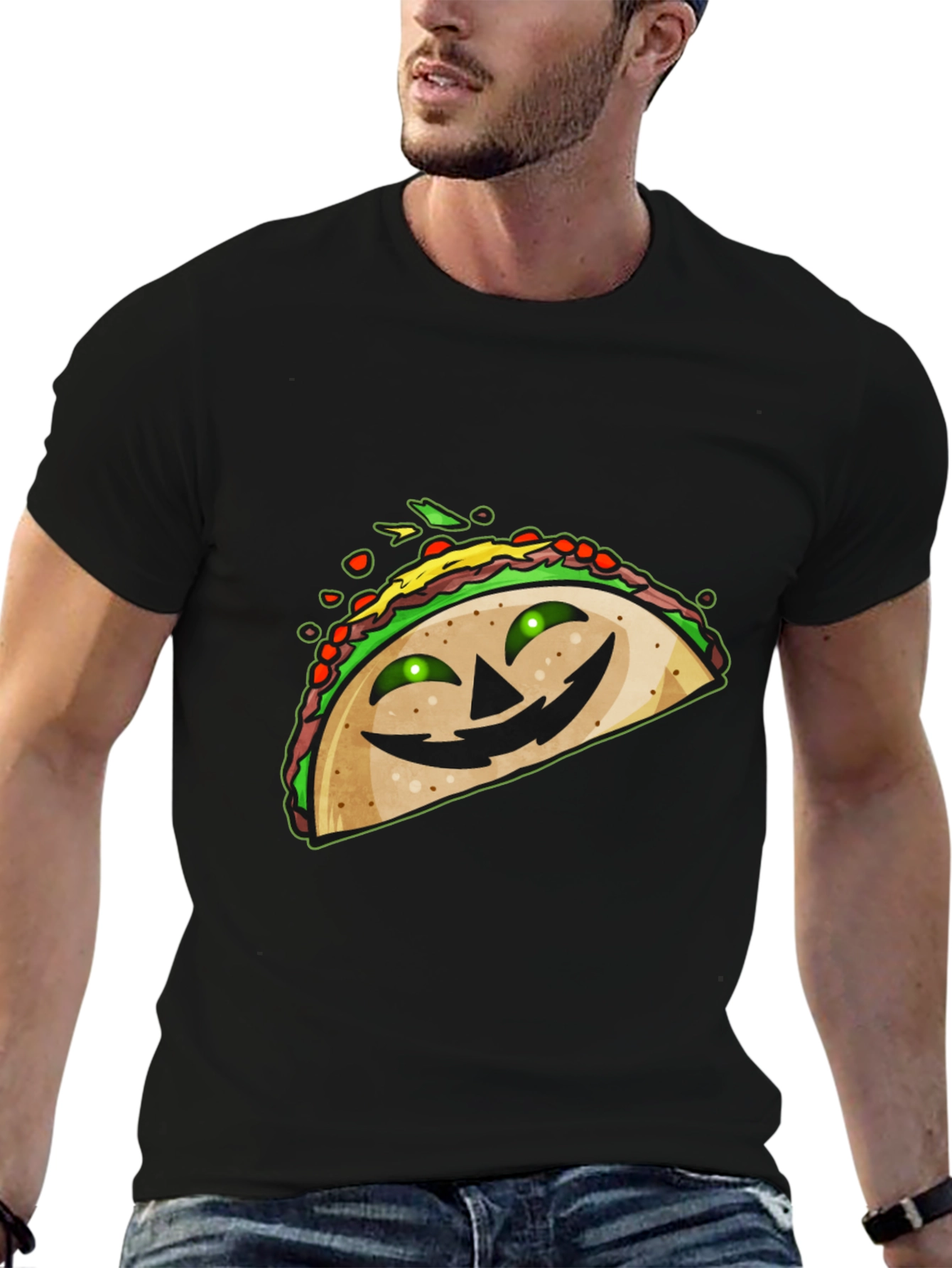 Taco Jack-o-Lantern Funny Halloween T-Shirt