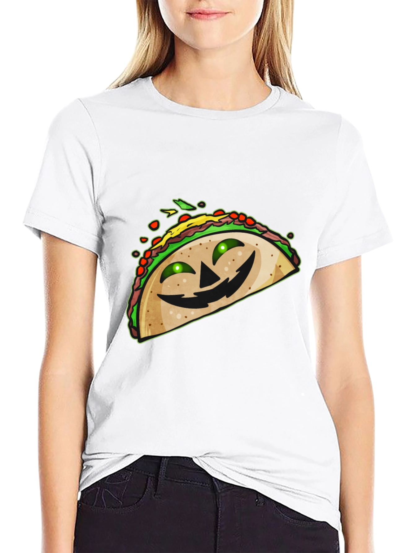 Taco Jack-o-Lantern Funny Halloween T-Shirt