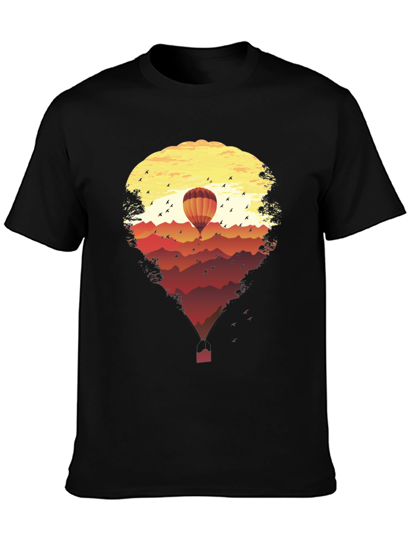 Sunset Hot Air Balloon Graphic Tee