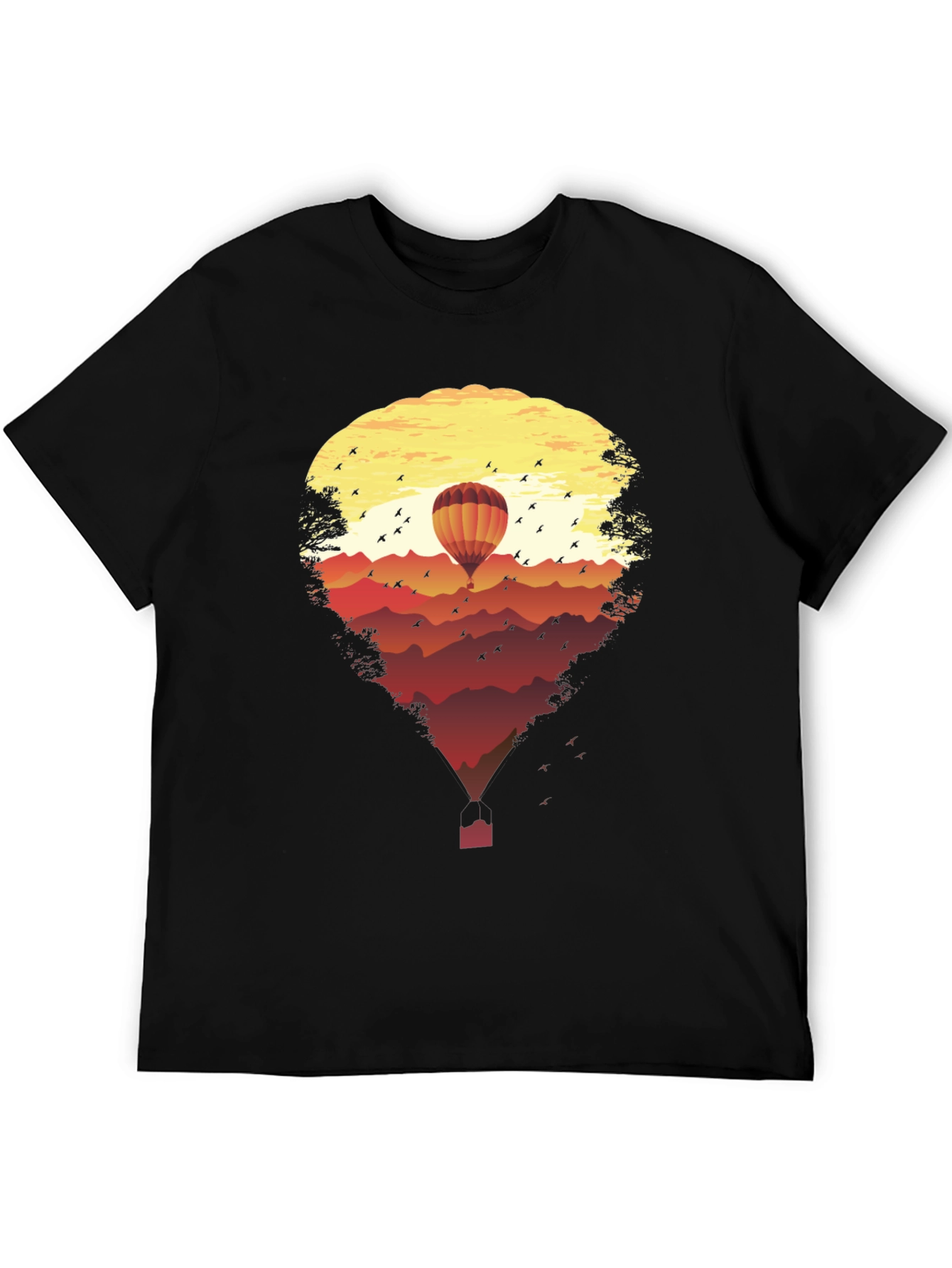 Sunset Hot Air Balloon Graphic Tee