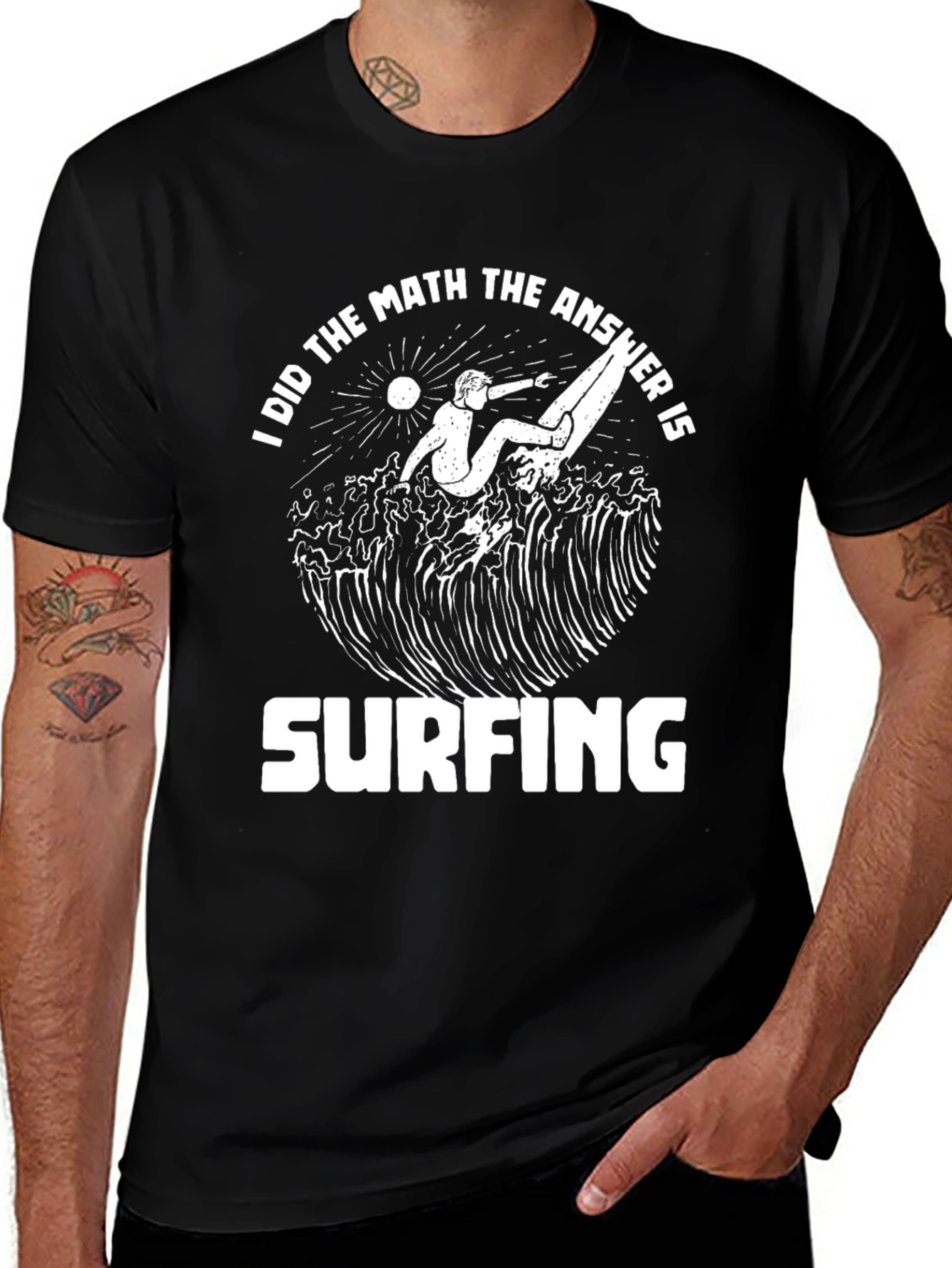 Surfing Answer T-Shirt - Fun Math Design