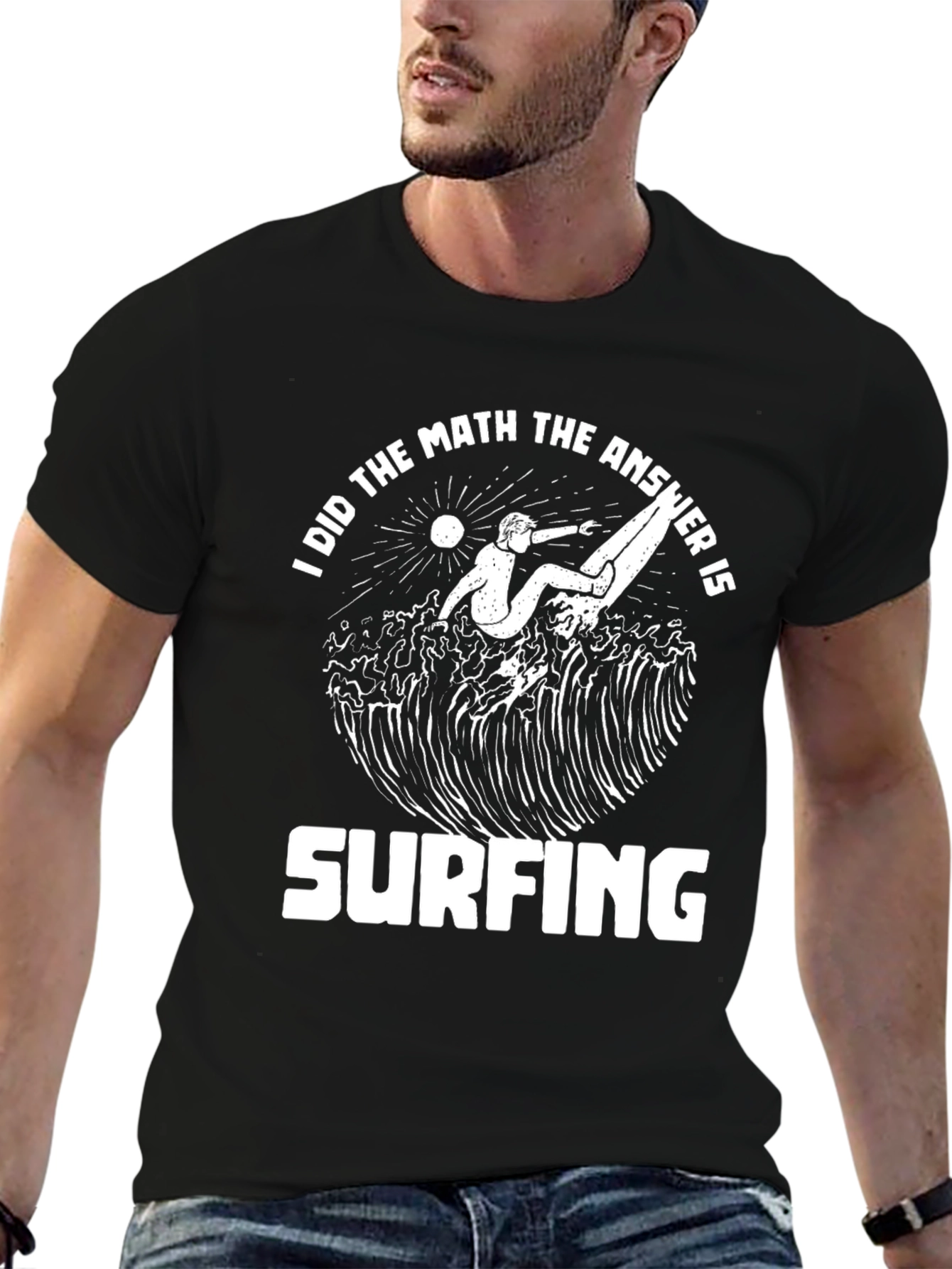 Surfing Answer T-Shirt - Fun Math Design
