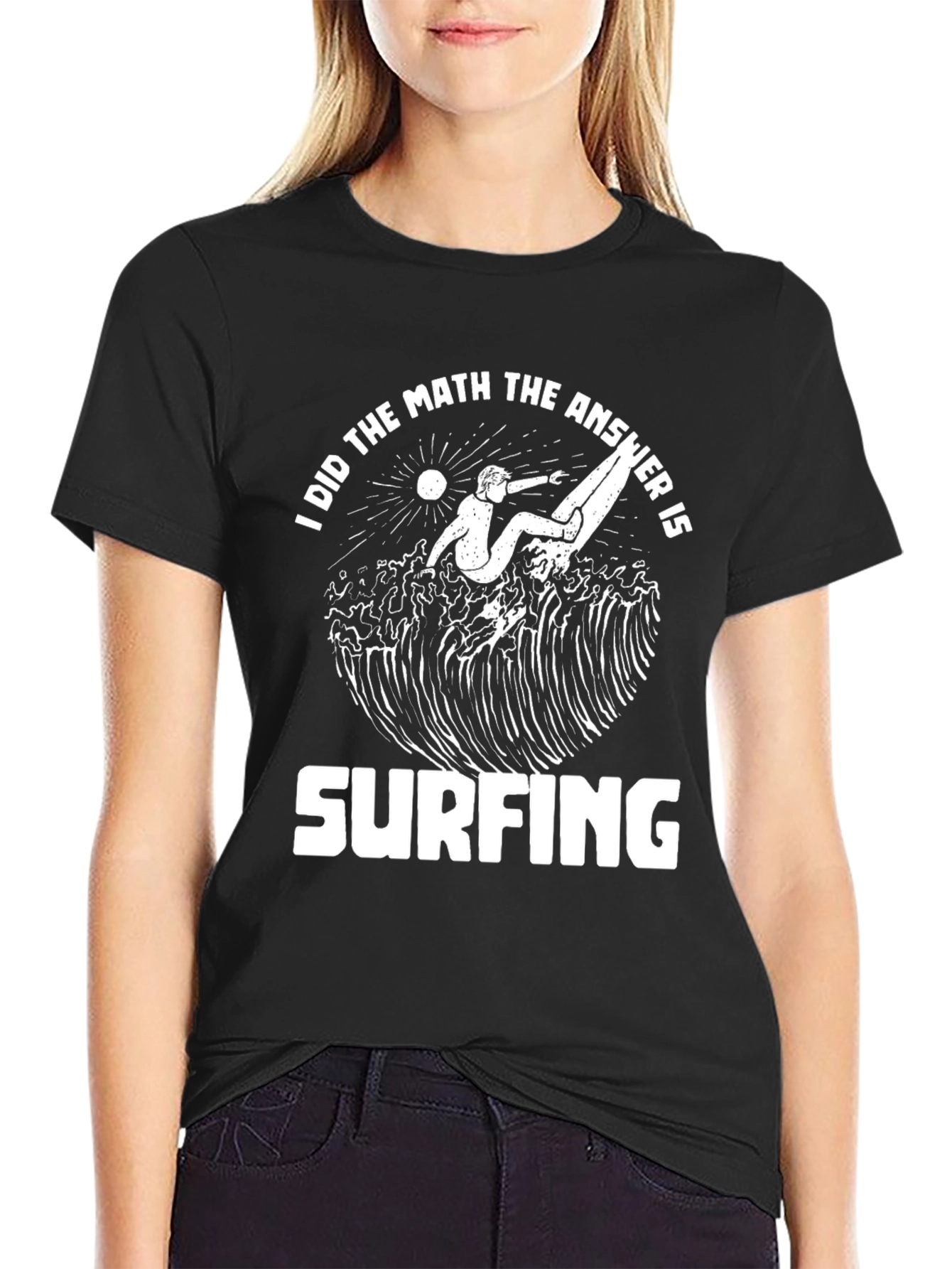 Surfing Answer T-Shirt - Fun Math Design
