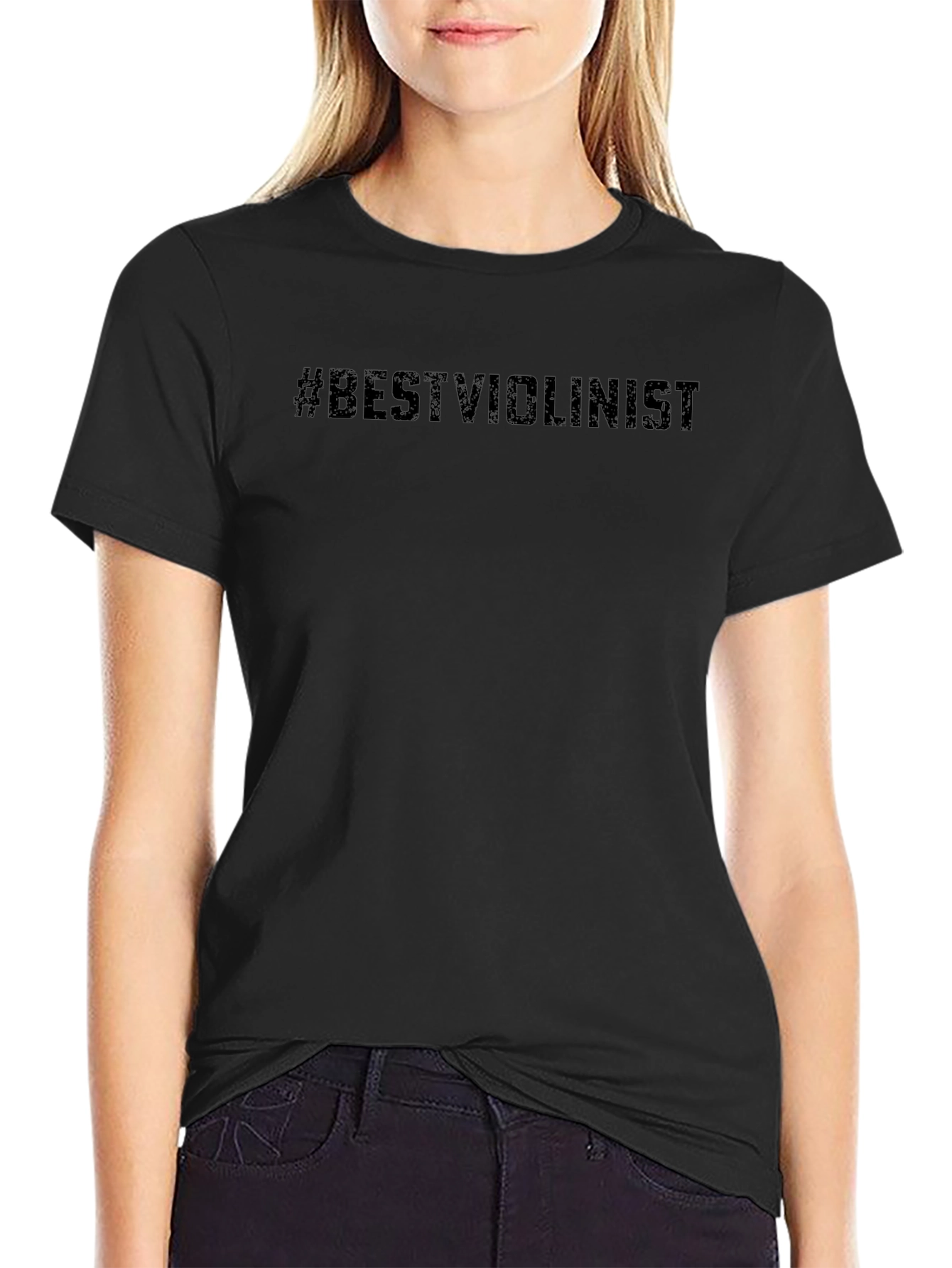 #BestViolinist Black T-Shirt - Music Lover Tee