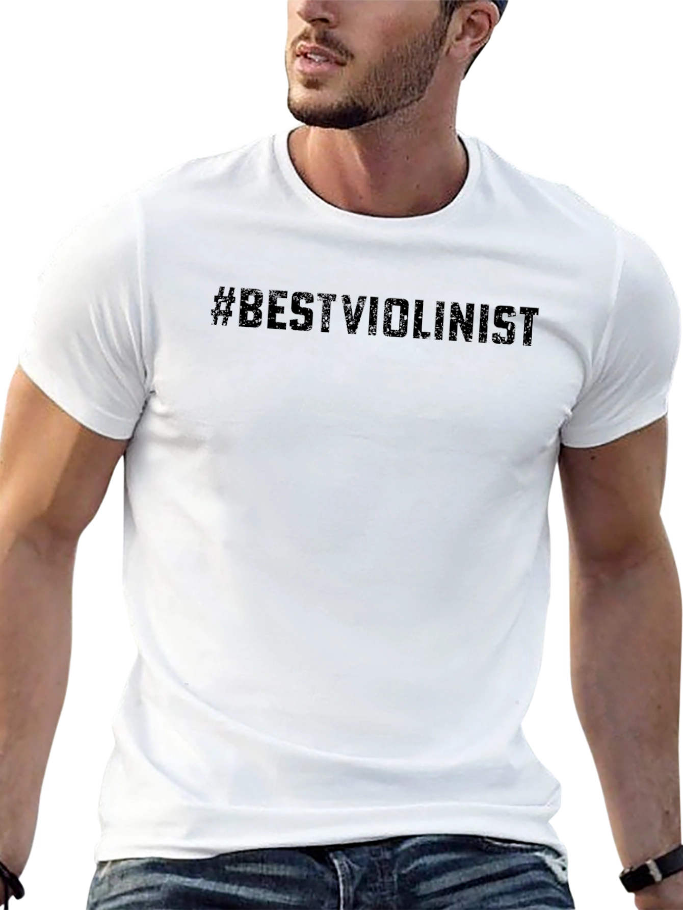 #BestViolinist Black T-Shirt - Music Lover Tee