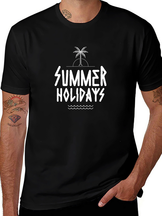 Summer Holidays Black T-Shirt