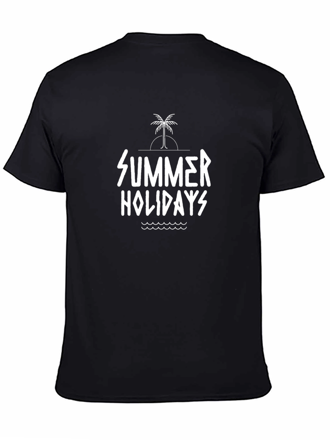 Summer Holidays Black T-Shirt