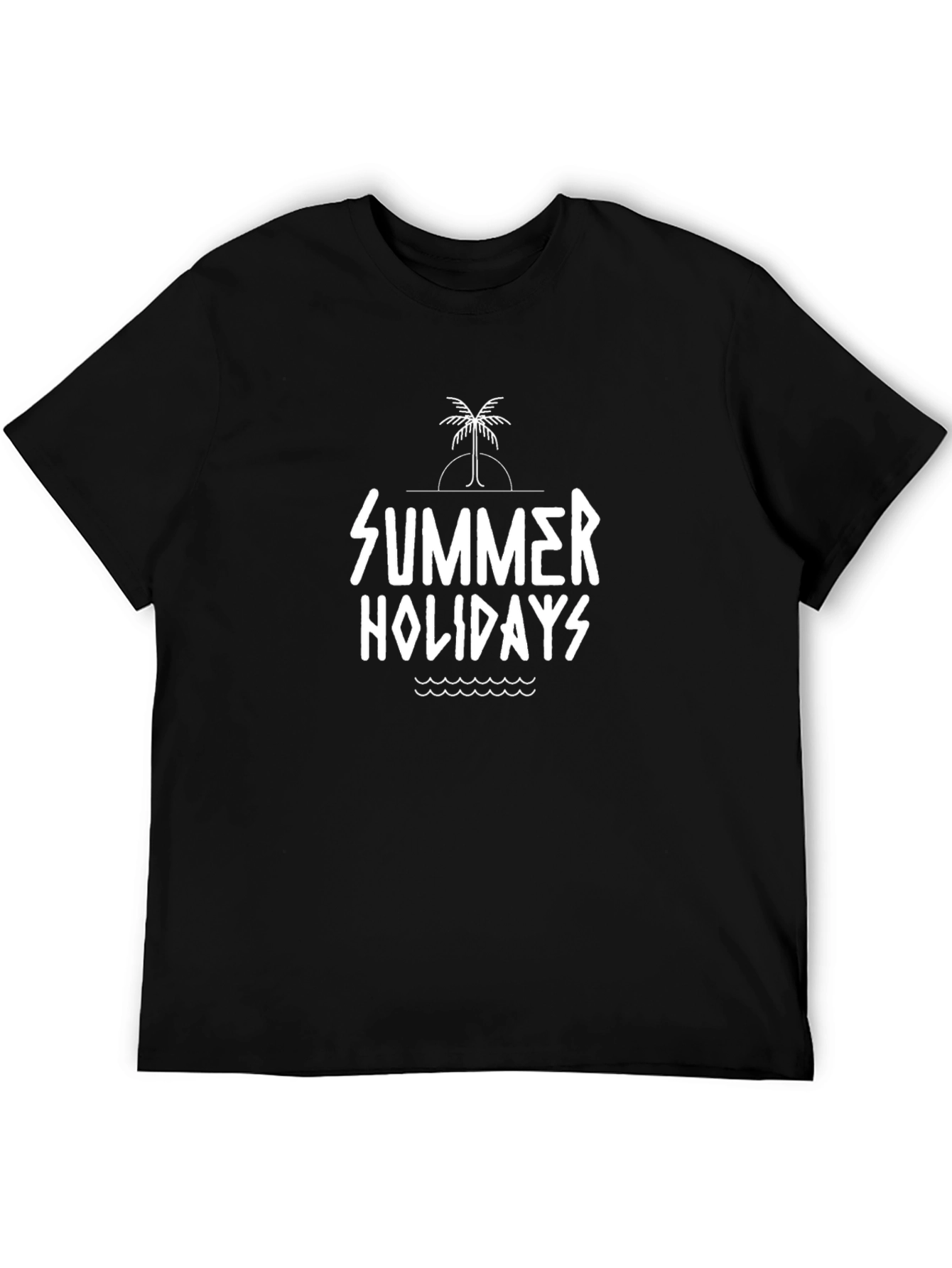 Summer Holidays Black T-Shirt