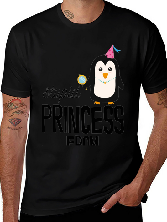 Stupid Princess-dom Penguin Graphic T-Shirt