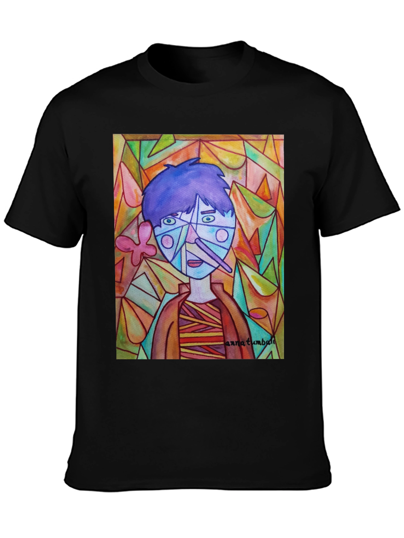 Abstract Portrait Graphic Tee - Unique Art Shirt