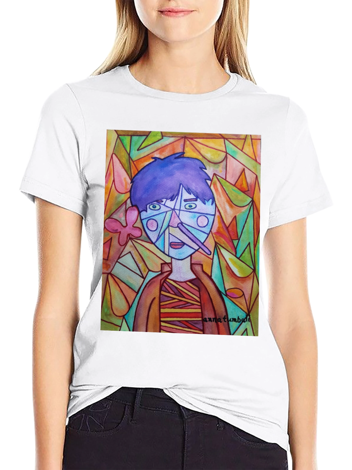 Abstract Portrait Graphic Tee - Unique Art Shirt