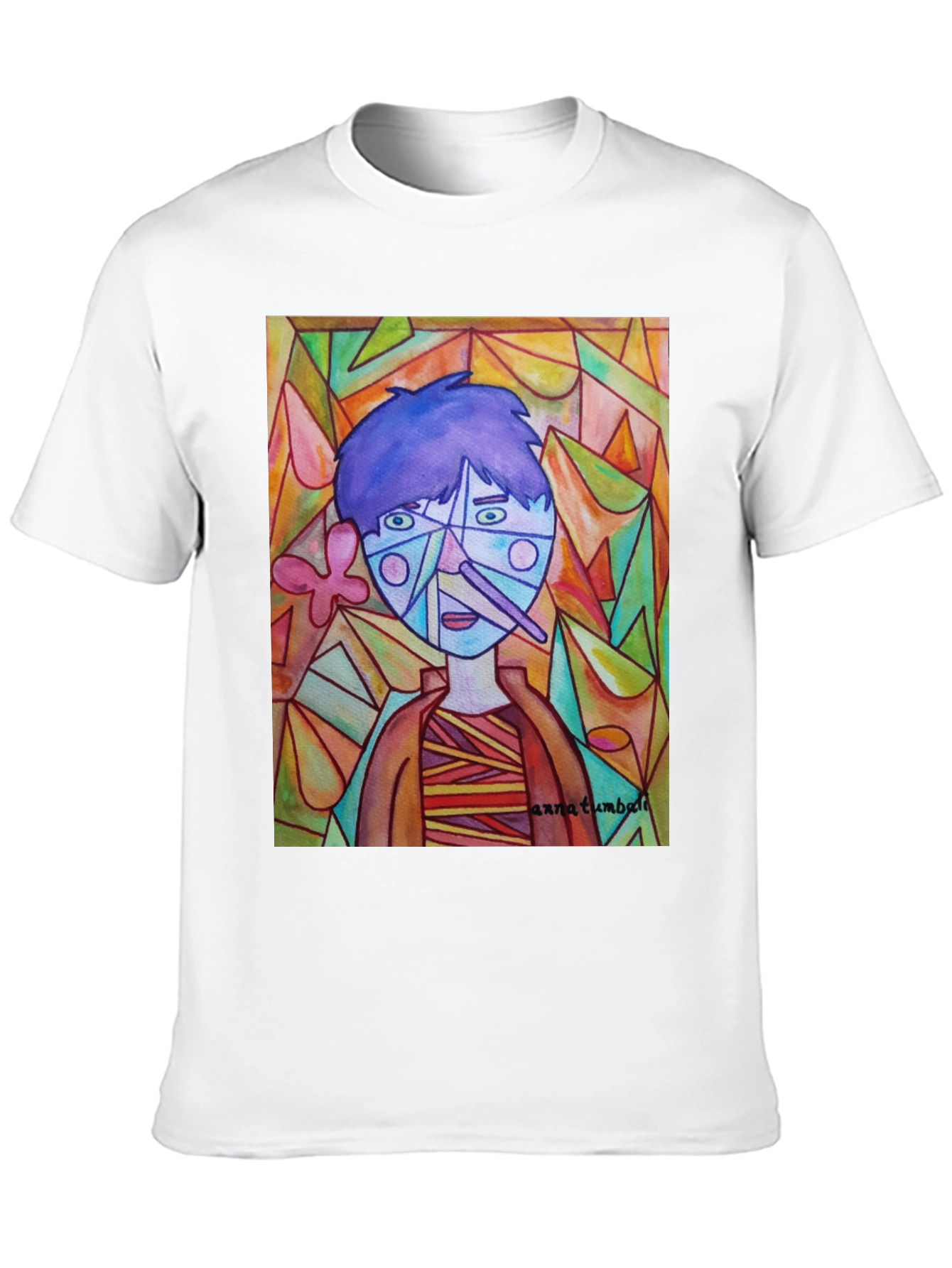Abstract Portrait Graphic Tee - Unique Art Shirt