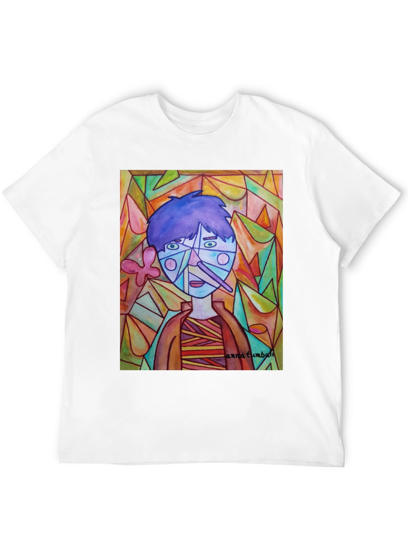 Abstract Portrait Graphic Tee - Unique Art Shirt