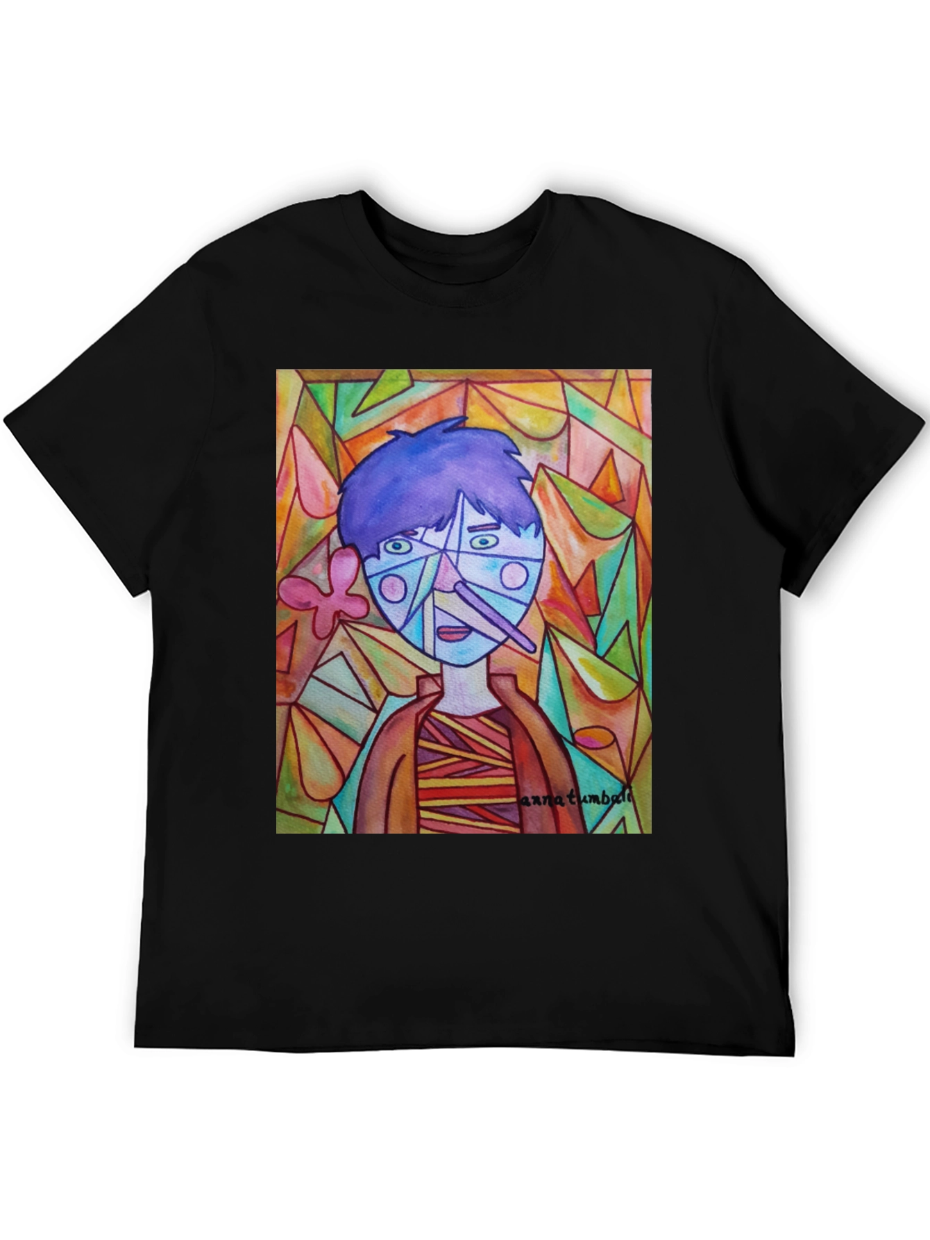 Abstract Portrait Graphic Tee - Unique Art Shirt