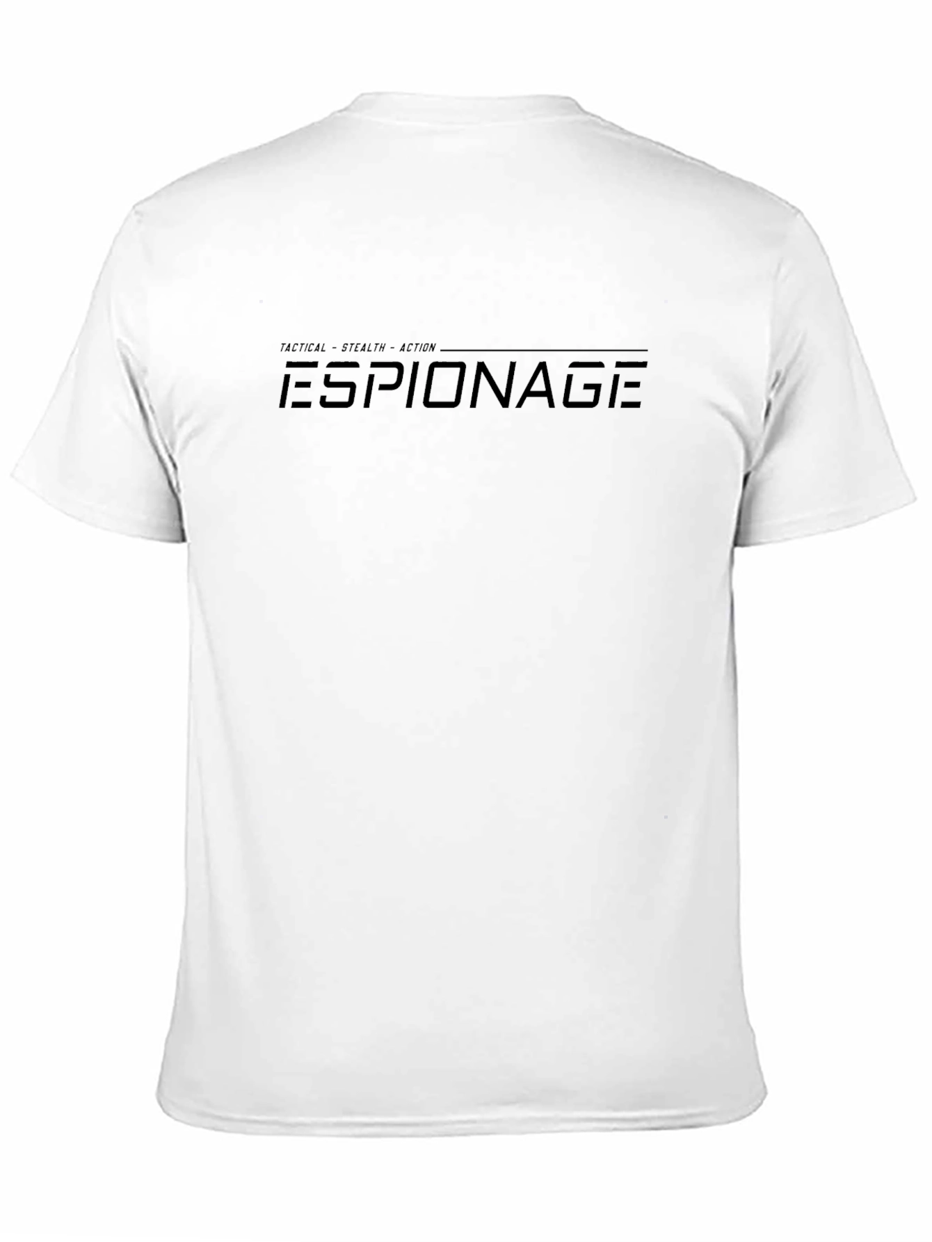 Tactical Espionage T-Shirt Stealth Action Black Crew Neck