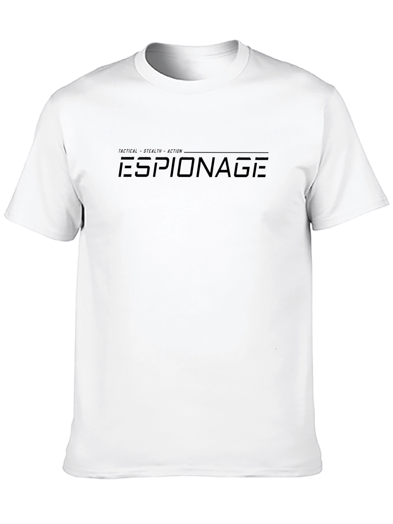 Tactical Espionage T-Shirt Stealth Action Black Crew Neck