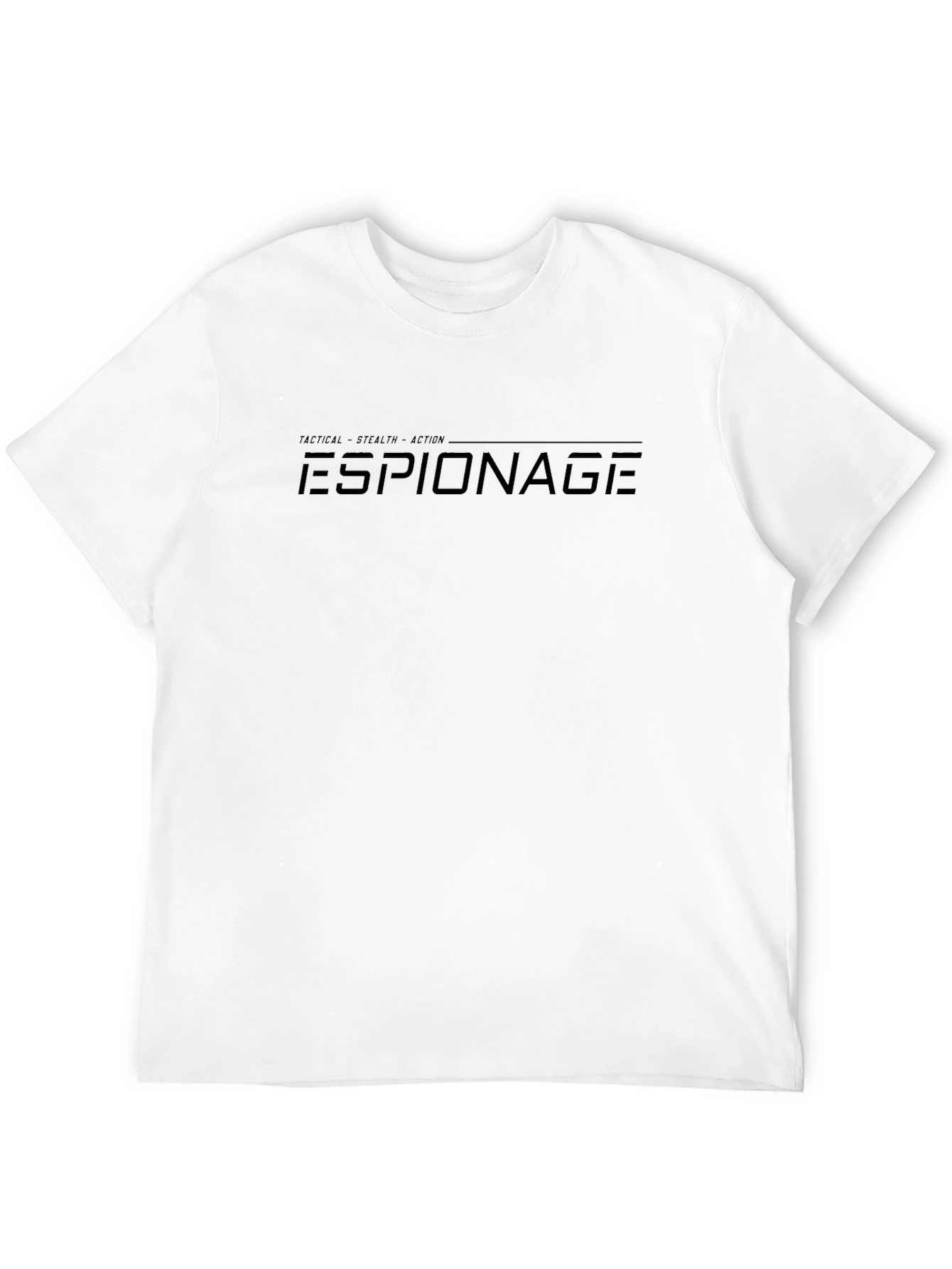 Tactical Espionage T-Shirt Stealth Action Black Crew Neck