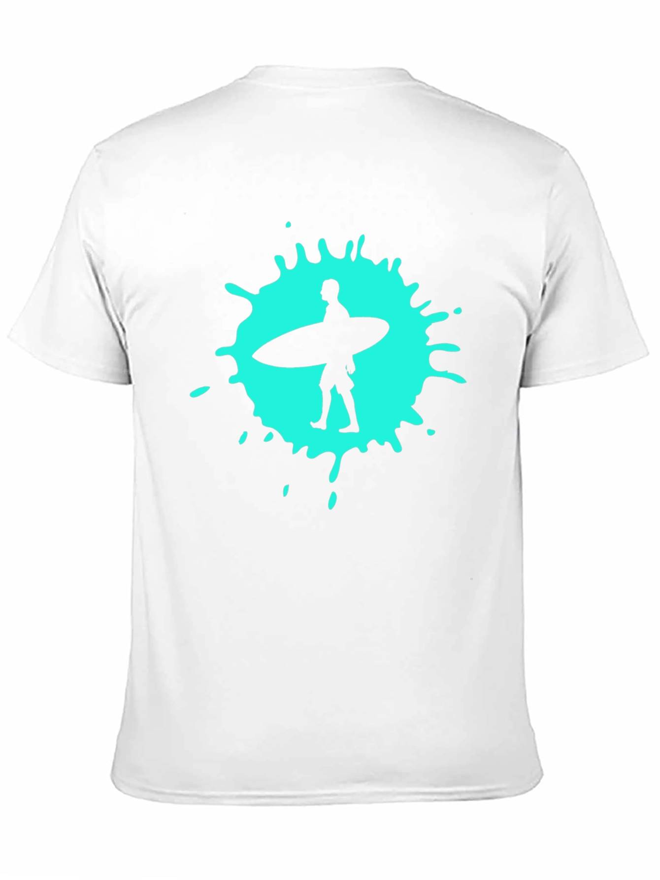 Surfer Splash Tee - Black Cotton T-Shirt