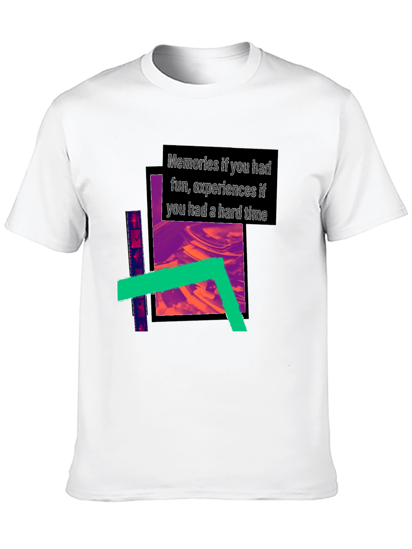 Abstract Graphic Print Black T-Shirt