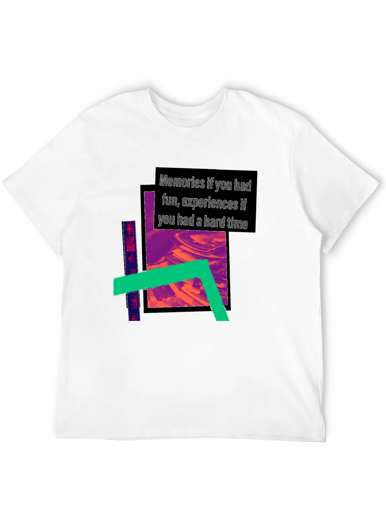 Abstract Graphic Print Black T-Shirt
