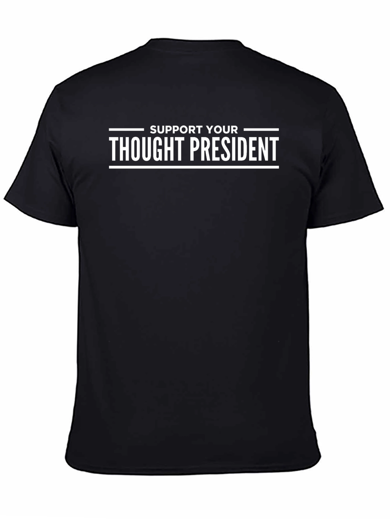 Support Your Thought President Black Graphic T-Shirt