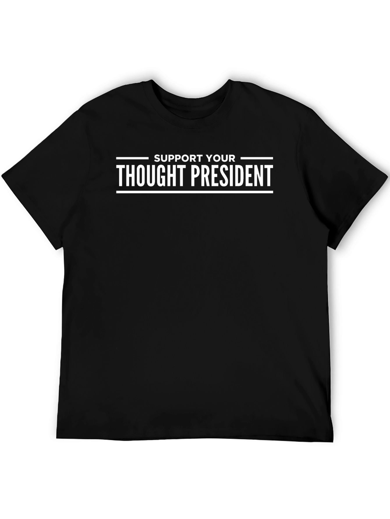 Support Your Thought President Black Graphic T-Shirt